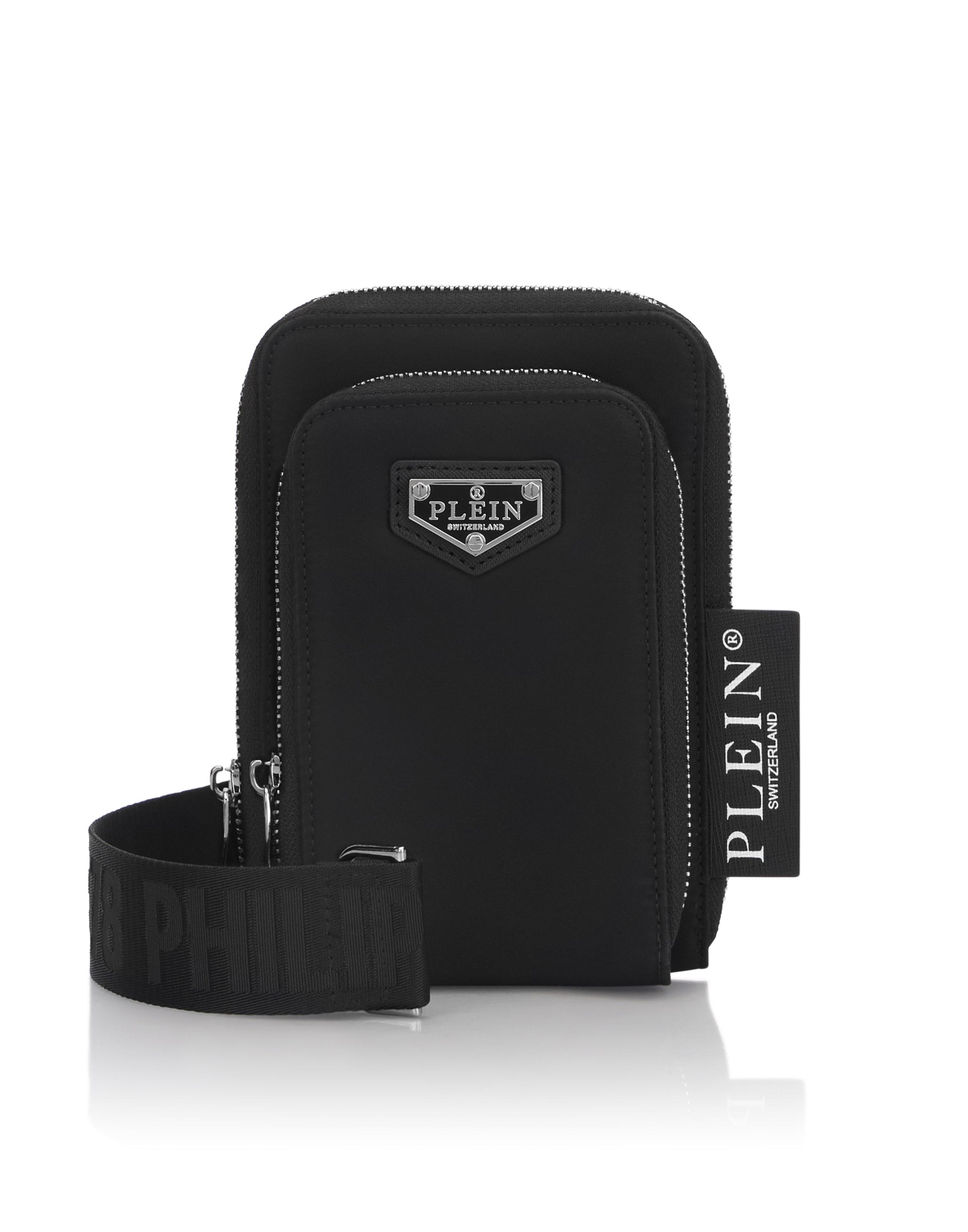 Schultertasche PHILIPP PLEIN "Schultertasche", Kinder, schwarz (02, schwarz), Taschen Schultertasche