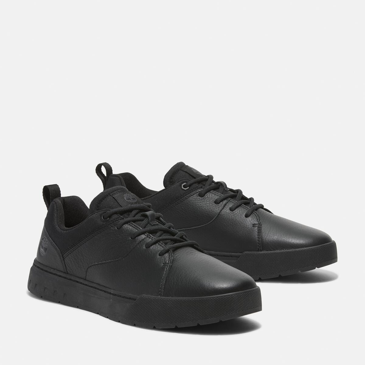 Sneaker TIMBERLAND "MAPLE GROVE LOW LACE UP SNEAKER", Herren, Gr. 41, Synthetik, schwarz (schwarz full grain), Leder, Textil, unifarben, Schuhe Sneaker, Winterschuhe, Sneakerboots, Winterboots