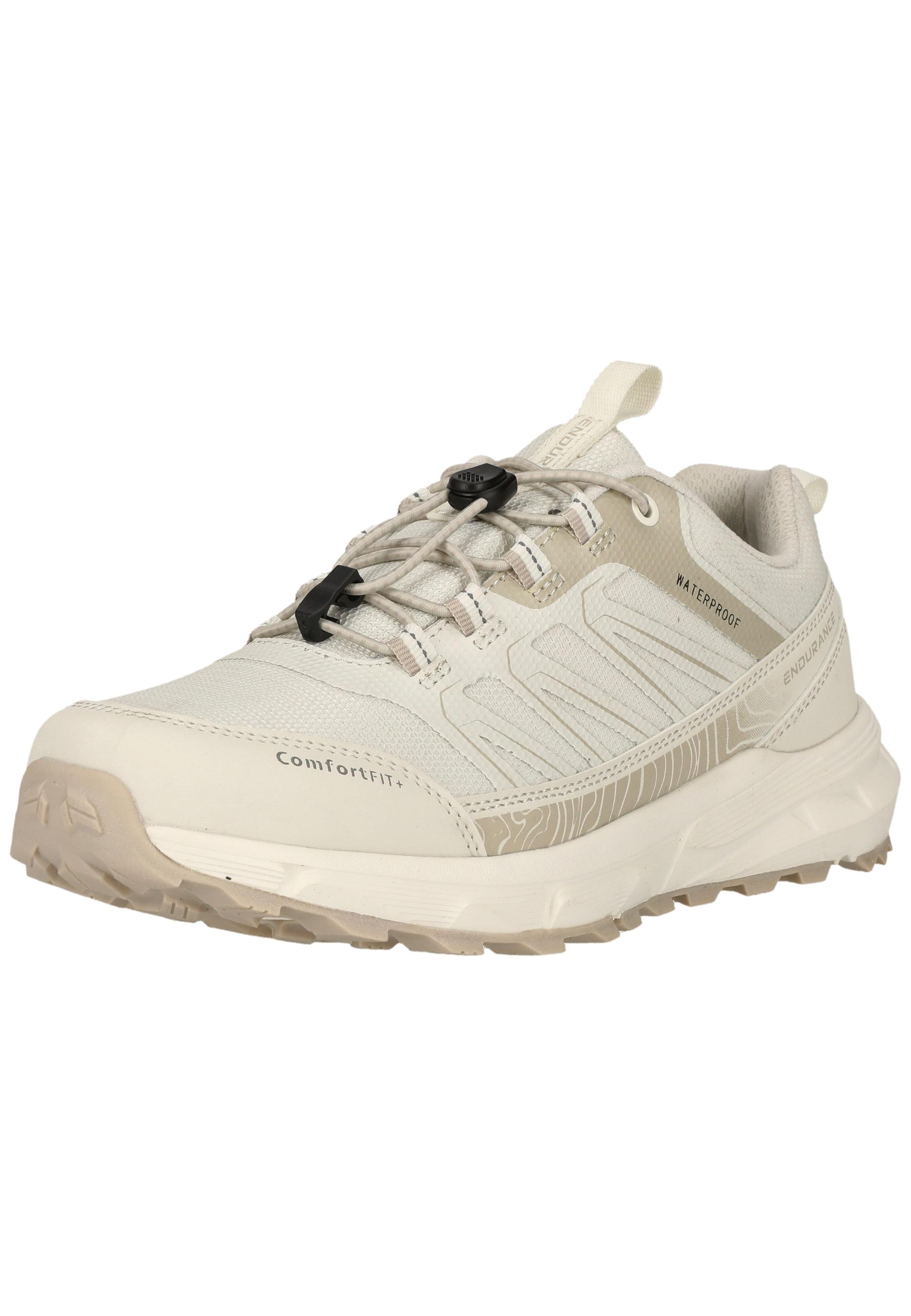 Outdoorschuh ENDURANCE "Ferill", Damen, Gr. 42, Kunstfaser, beige (beige, creme), Kunstfaser, Lederimitat, Schuhe Outdoorschuh, mit wasserabweisender Membran