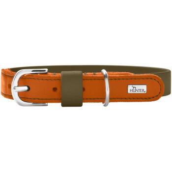 Dog Sport HUNTER Hundehalsband wolmar biothane x leder khaki S